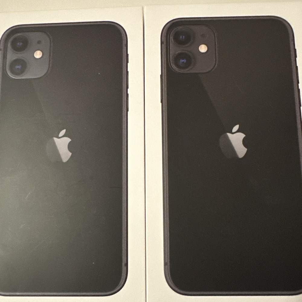 iPhone 11 Black (2) BOXES ONLY Empty, One is 64 GB and 128 GB boxes only - Picture 2 of 7